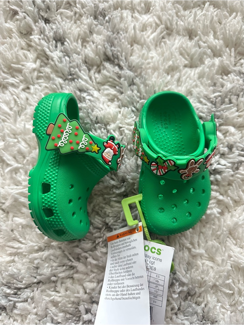Crocs Kids baby Classic Christmas tree Holiday Lights Clogs sandals 5C